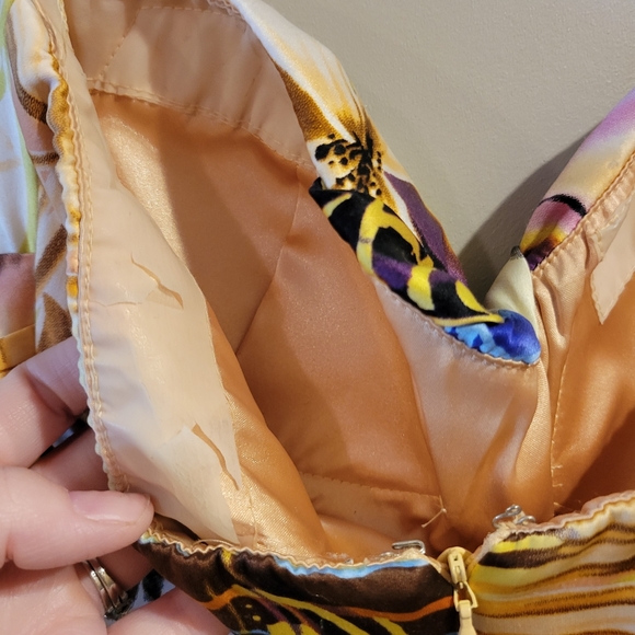 🔥Vintage Multi print Mini Dress Sz 8 -running small fit size 6 - Picture 6 of 9